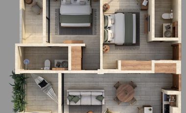 Venta Departamento 2 recamaras Mahahual/ Frente al Mar / Jacuzzi Privado/ Lock Off