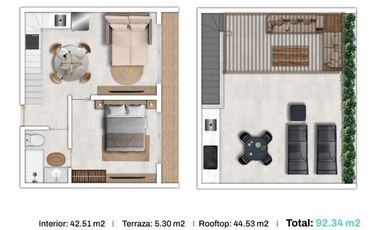 DEPARTAMENTO 1 RECAMARA  PH    LIVING / VISTA AL MAR / PREVENTA / BUCEO/ PLUSVALIA/ ROI.
