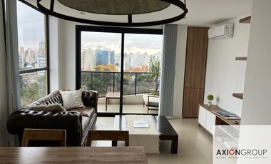 19 y 44-Pza Azcuénaga-Semipiso de categoría amoblado en alquiler
