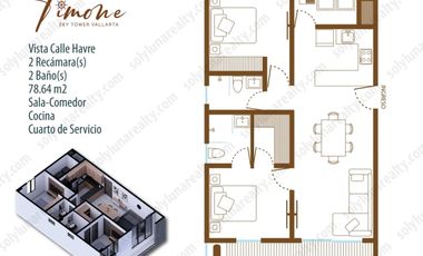 TIMONE 2 Recamaras - Condominio en Venta en Versalles