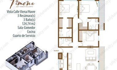 TIMONE 3 recamaras - Condominio en Venta en Versalles