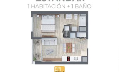 Departamento de 1 dormitorio en el centro de Temuco