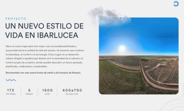 VENTA / PERMUTA - Terreno de 484m2 en Barrio Cinco Lagos, Ibarlucea