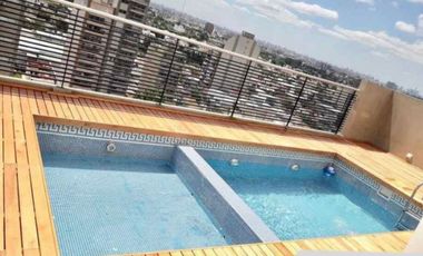 Excelente Depto 2 Ambientes con doble balcon (frente y contrafrente) y cochera privada. Sum/Gym/Piscina.