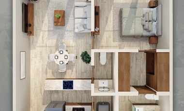 Departamento en venta Almaera Mod. Aura, Residencial del Mayab