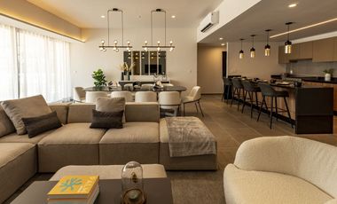 Lujoso departamento frente a plaza la isla, vista al lago de tres habitaciones