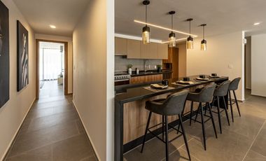 Lujoso departamento frente a plaza la isla, vista al lago de tres habitaciones