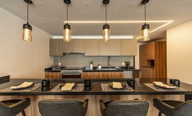 Lujoso departamento frente a plaza la isla, vista al lago de tres habitaciones