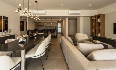 Lujoso departamento frente a plaza la isla, vista al lago de tres habitaciones