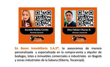 VENTA BODEGA 1.497 M2 RENTANDO EN PUENTE ARANDA