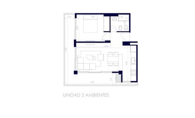 Modernos 2 Amb. de 60m2 a Estrenar con Balcón en 