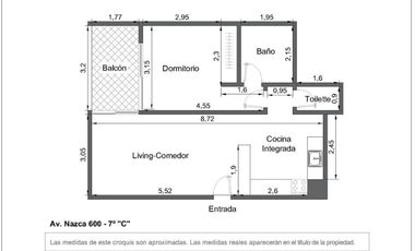 Alquiler 2 ambientes a Estrenar FLORES amenities