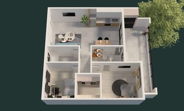 VENTA DEPTO en POZO 2 dormitorios Victoria TERRAZA