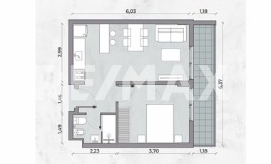 Dpto 1 dorm en venta - Centro Oeste Neuquén