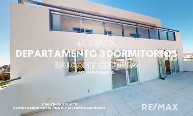 VENTA DEPARTAMENTO 3 DORMITORIOS CON COCHERA