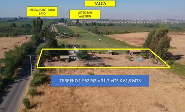Parcela de Agrado Camino San Valentin  con 1952 m2