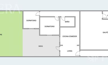 Venta de casa 3 ambientes con galpon y patio en Wilde