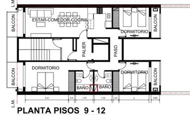 SEMIPISO DE 1 DORMITORIO A UNA CUADRA DE BV. PELLE