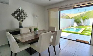 Renta casa 2 recamaras +estudio y piscina Conkal