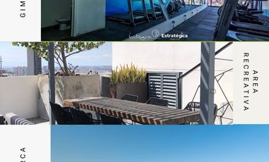 Departamento con terraza en Condominio Torre Espacio Chapultepec
