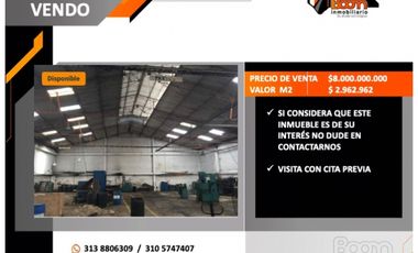 VENTA BODEGA 2.700 M2 SAN ANDRESITO DE LA 38 - BOGOT