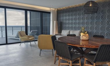 DEPARTAMENTO DE 1 RECÁMARA EN PRIMERA LÍNEA DE MAR CON TERRAZA EN PUERTO MORELOS. IDEAL PARA AIRBNB.