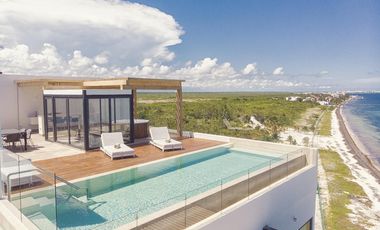 DEPARTAMENTO DE 1 RECÁMARA EN PRIMERA LÍNEA DE MAR CON TERRAZA EN PUERTO MORELOS. IDEAL PARA AIRBNB.