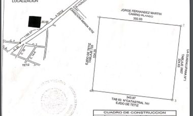 Terreno en venta Tetiz, Yucatan