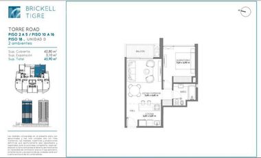 VENTA DEPARTAMENTO 2 AMBIENTES  - TIGRE