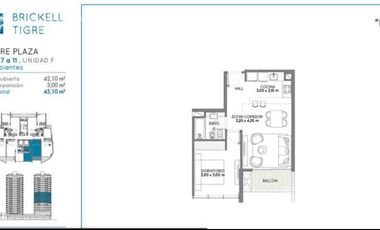 VENTA DEPARTAMENTO 2 AMBIENTES  - TIGRE