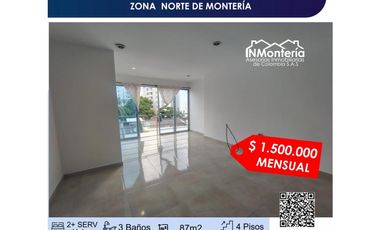 SE ARRIENDA APARTAMENTO B/ VILLA CAMPESTRE  ZONA NORTE DE MONTERIA