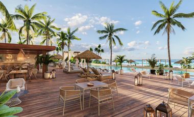 Loft en venta en Puerto morelos 1 recamara con salida al mar