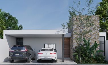 Casa de una planta con 3 recámaras en privada residencial al norte de Mérida