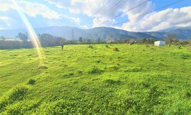 Terreno plano 9.800 m2 a 3 cuadras de Plaza de armas Olmué.