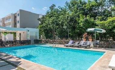 RENTA LARGO PLAZO DEPARTAMENTO AMUEBLADO EN SELVANOVA COTO 6 PLAYA DEL CARMEN