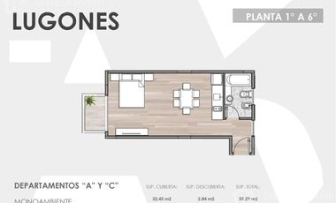 Departamento MONOAMBIENTE Venta Remedios De Escalada