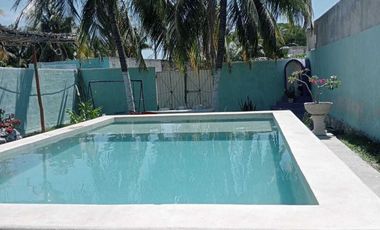 Casa de una planta y con piscina en Chuburná Puerto