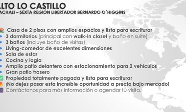 ALTO LO CASTILLO - MACHALI