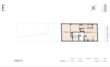 Venta -Departamento 2 ambientes  con 2  balcónes Terraza -Belgrano