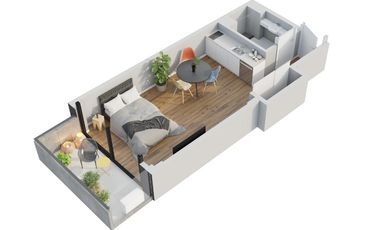 Venta -Departamento 2 ambientes  con 2  balcónes Terraza -Belgrano