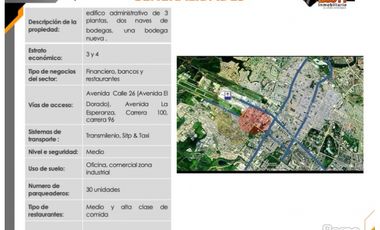 **VENTA BODEGAS Y OFICINAS 9.445 M2 FONTIBÓN