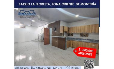 SE ARRIENDA APT. 2 PISOS B/ LA FLORESTA, ORIENTE DE MONTERA