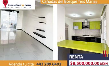 CASA EN RENTA EN CAÑADAS DEL BOSQUE TRES MARIAS, MORELIA