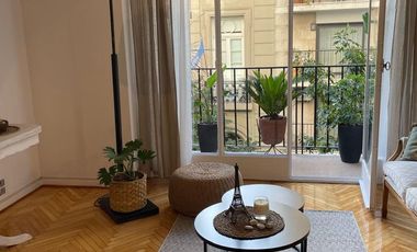 ALQUILER DEPTO AMOBLADO 4 AMB C/BALCON RECOLETA