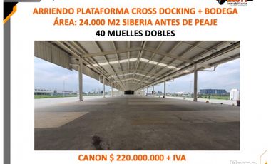 ARRIENDO PLATAFORMA CROSS DOCKING 24.000 M2 Y BODEGA