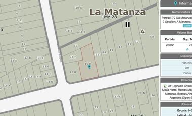 Terreno en venta en La Matanza, González Catán