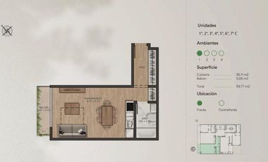 VENTA Departamento  1 Ambiente.  Palermo.  Amenities