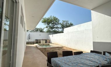 Casa de una planta y 3 dormitorios en Praderas del Mayab