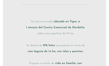 Terreno en Countries/B.Cerrado (Tigre)