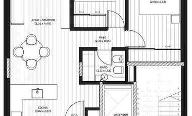 VENTA- Departamento 2 dormitorios en Jujuy 2041, Pichincha